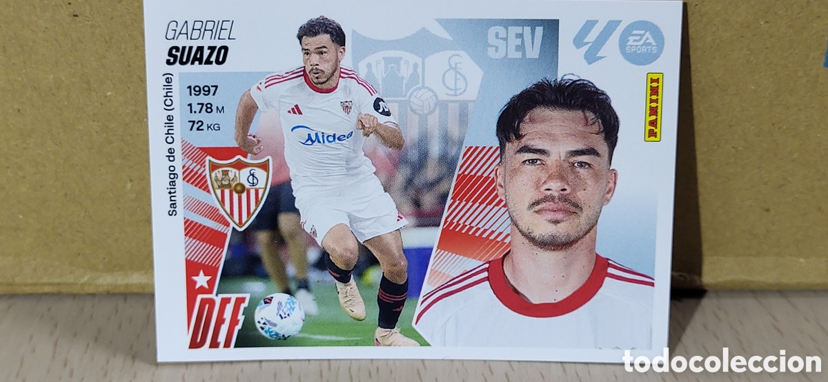 Figurine di Calcio: SUAZO SEVILLA ULTIMOS FICHAJES N&ordm; 26 LIGA ESTE 25 26 2025 2026 PANINI