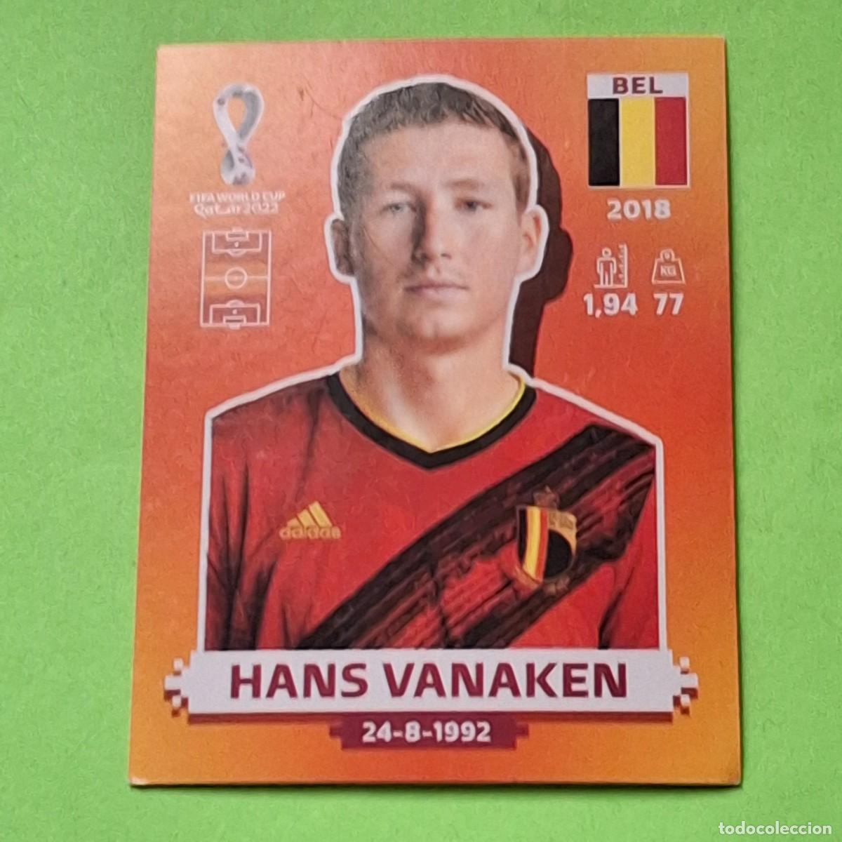 Fu&szlig;ball-Sticker: WORLD CUP MUNDIAL QATAR 2022 - VERSION NARANJA SUDAMERICA - BEL 14 BELGICA - HANS VANAKEN
