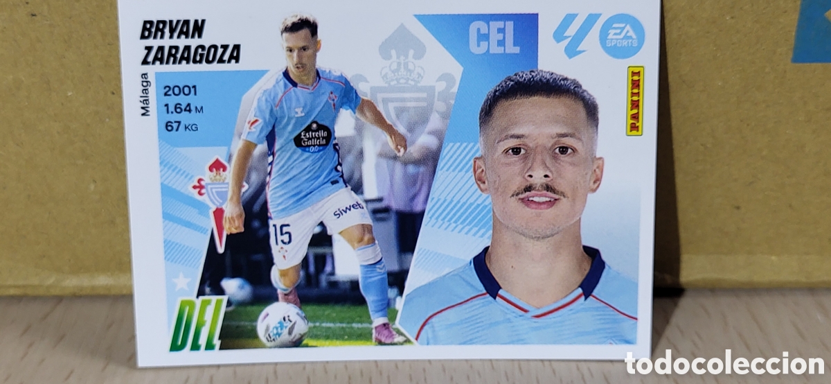 Cromos de F&uacute;tbol: BRYAN ZARAGOZA CELTA ULTIMOS FICHAJES N&ordm; 31 LIGA ESTE 25 26 2025 2026 PANINI