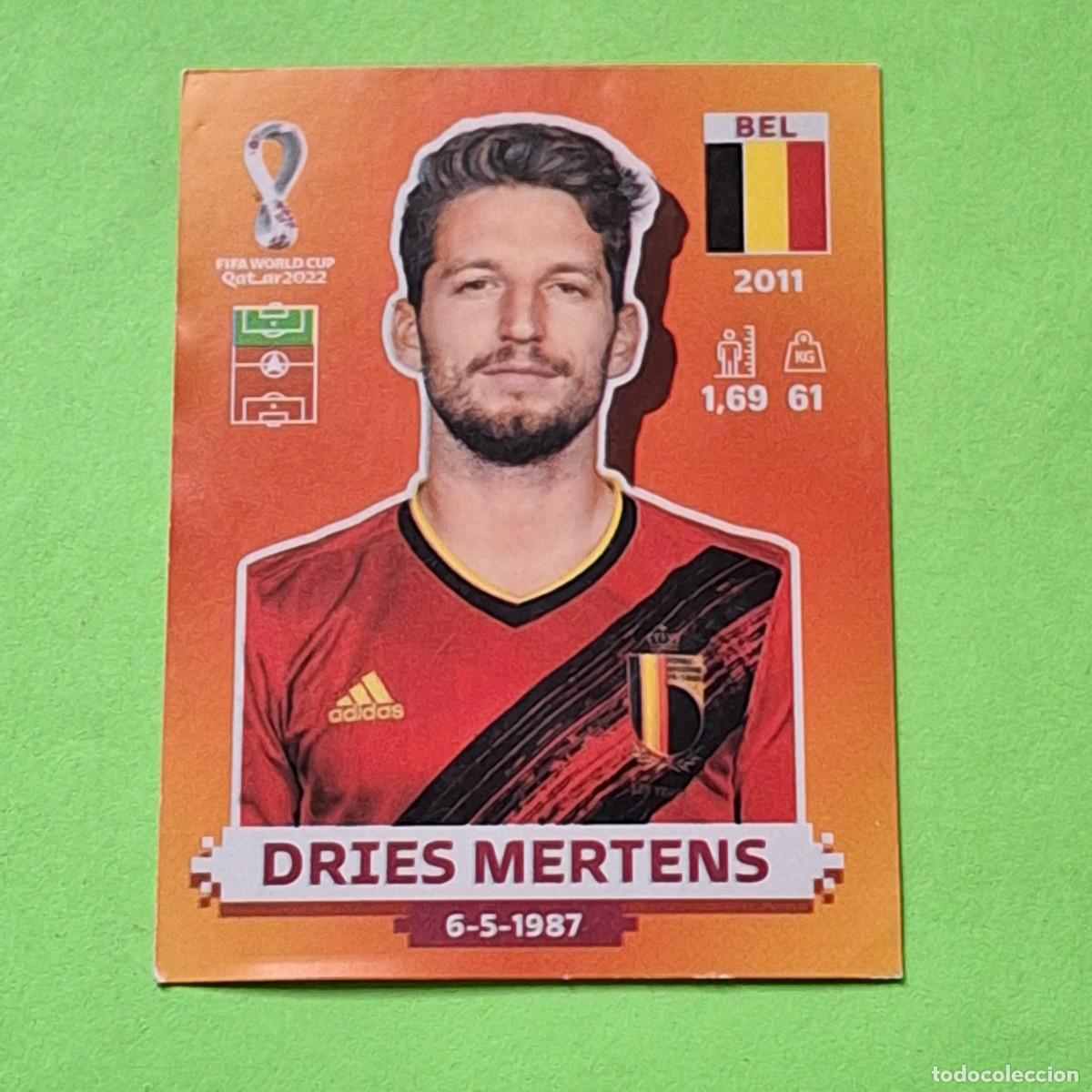 Cromos de F&uacute;tbol: WORLD CUP MUNDIAL QATAR 2022 - VERSION NARANJA SUDAMERICA - BEL 19 BELGICA - DRIES MERTENS