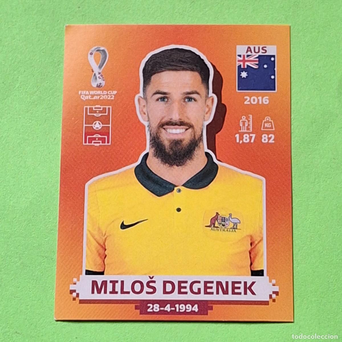 Cromos de F&uacute;tbol: WORLD CUP MUNDIAL QATAR 2022 - VERSION NARANJA SUDAMERICA - AUS 5 AUSTRALIA - MILOS DEGENEK