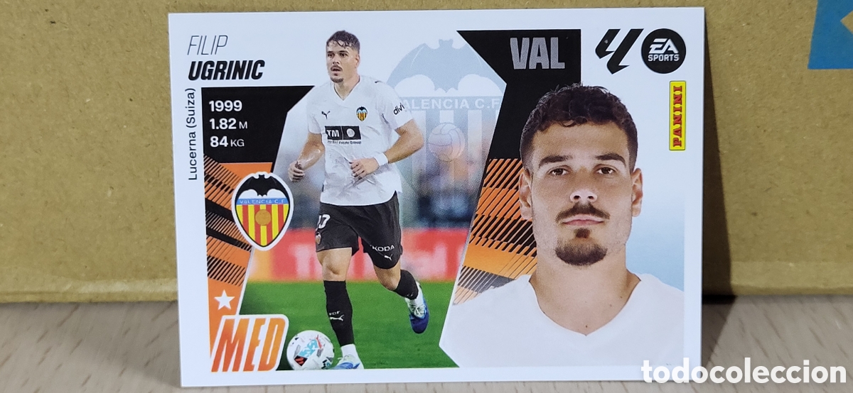Fu&szlig;ball-Sticker: UGRINIC VALENCIA ULTIMOS FICHAJES N&ordm; 37 LIGA ESTE 25 26 2025 2026 PANINI