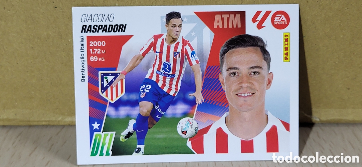 Fu&szlig;ball-Sticker: RASPADORI ATLETICO DE MADRID ULTIMOS FICHAJES N&ordm; 42 LIGA ESTE 25 26 2025 2026 PANINI