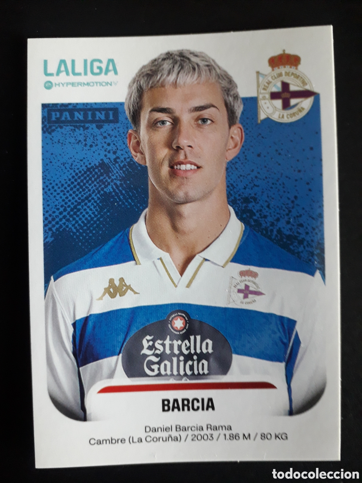 Cromos de F&uacute;tbol: BARCIA DEPORTIVO CORU&Ntilde;A N&deg; 180 LALIGA HYPERMOTION 25 26 2025 2026 PANINI SIN PEGAR PEDIDO M&Iacute;NIMO 3&euro;.