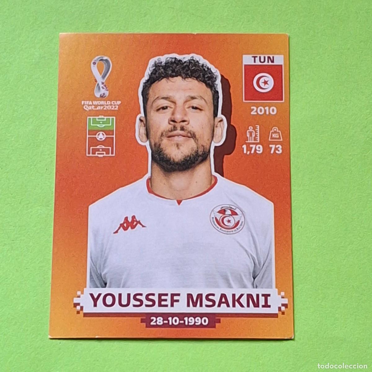 Cromos de Futebol: WORLD CUP MUNDIAL QATAR 2022 - VERSION NARANJA SUDAMERICA - TUN 18 TUNEZ - YOUSSEF MSAKNI