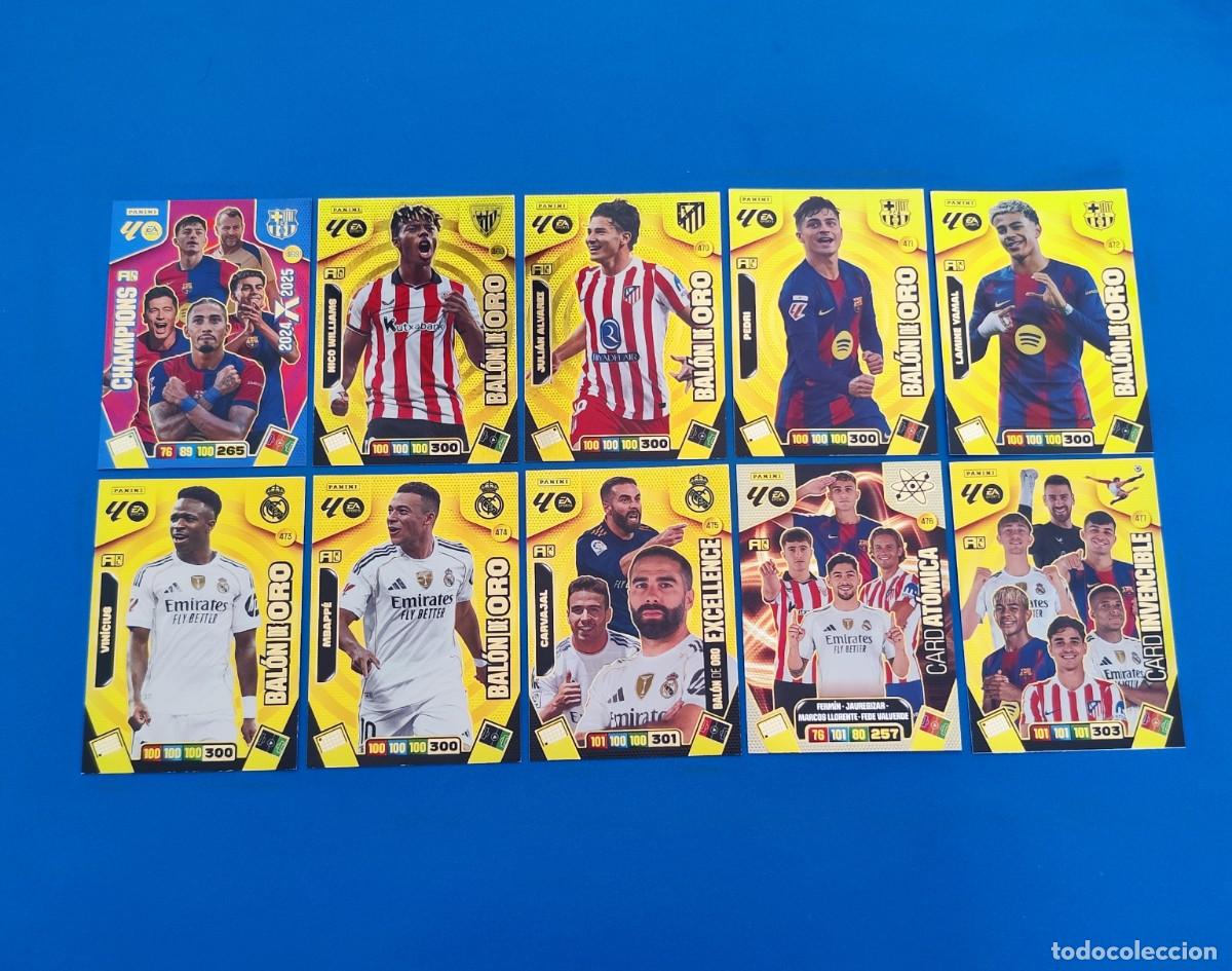 Cartes &agrave; collectionner de Football: Adrenalyn 2025 2026 / 25 26 Bal&oacute;n de Oro Yamal Mbapp&eacute; Juli&aacute;n Vinicius Pedri At&oacute;mica Invencible Nico