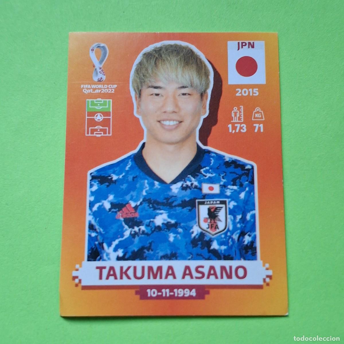 Cromos de F&uacute;tbol: WORLD CUP MUNDIAL QATAR 2022 - VERSION NARANJA SUDAMERICA - JPN 14 JAPON - TAKUMA ASANO