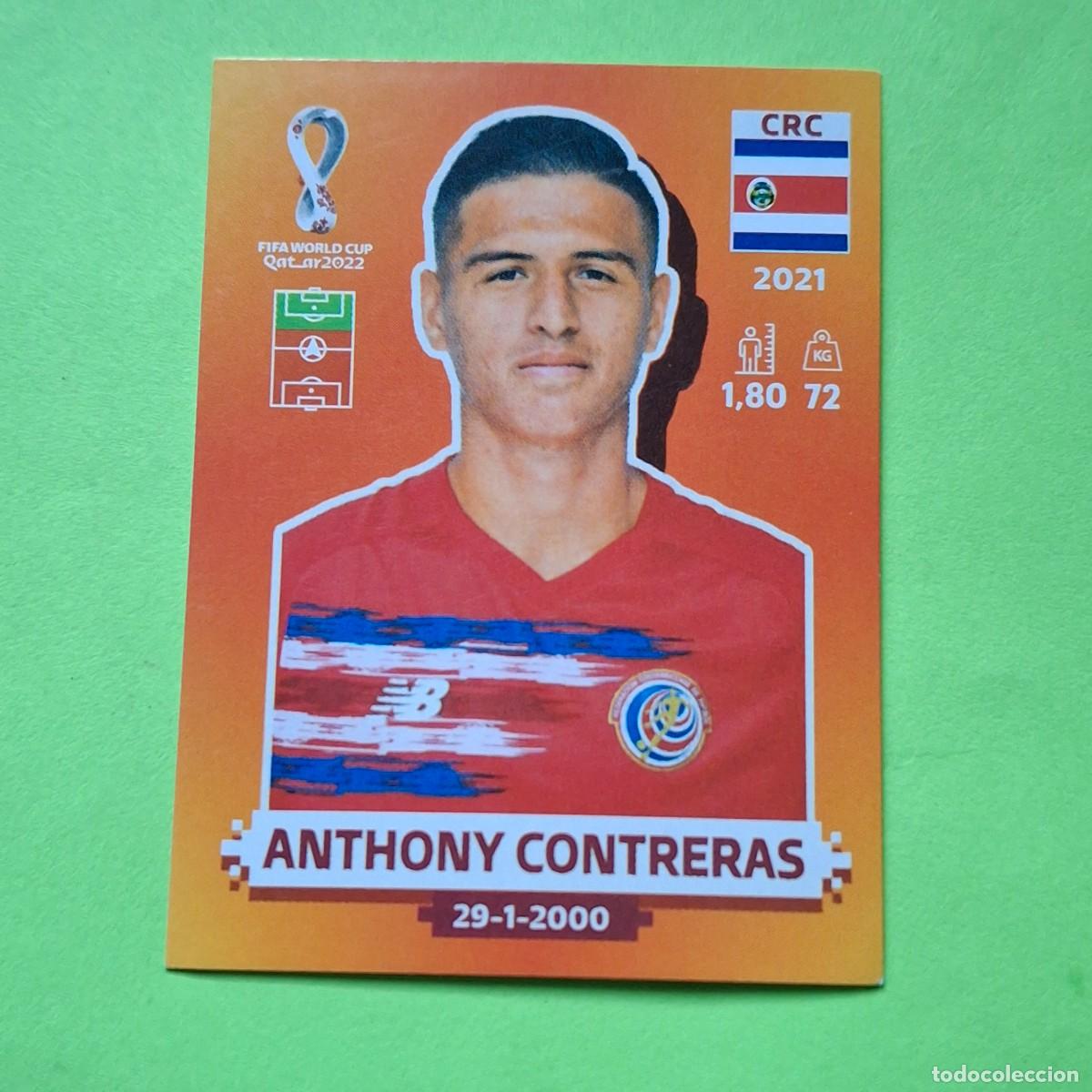 Cartes &agrave; collectionner de Football: WORLD CUP MUNDIAL QATAR 2022 - VERSION NARANJA SUDAMERICA - CRC 17 COSTA RICA - ANTHONY CONTRERAS