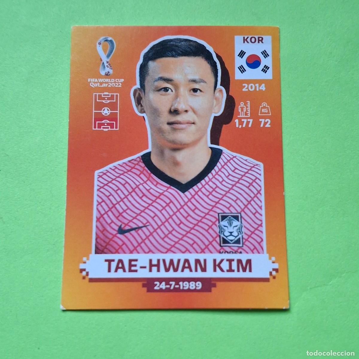 Figurine di Calcio: WORLD CUP MUNDIAL QATAR 2022 - VERSION NARANJA SUDAMERICA - KOR 5 COREA KOREA - TAE HWAN KIM
