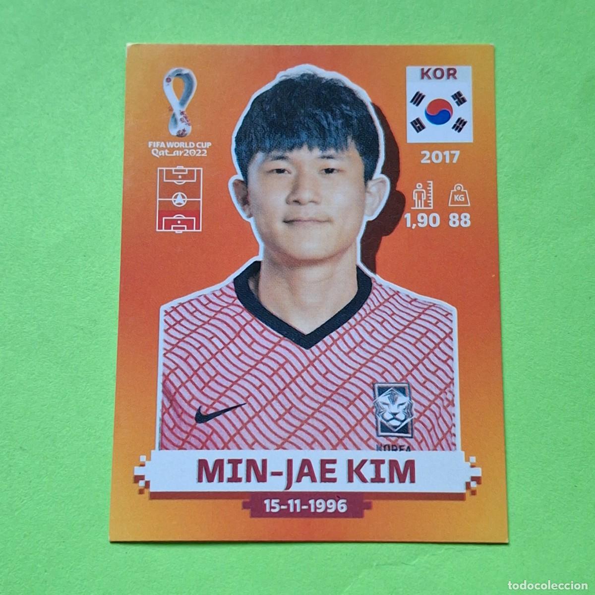 Fu&szlig;ball-Sticker: WORLD CUP MUNDIAL QATAR 2022 - VERSION NARANJA SUDAMERICA - KOR 6 COREA KOREA - MIN JAE KIM