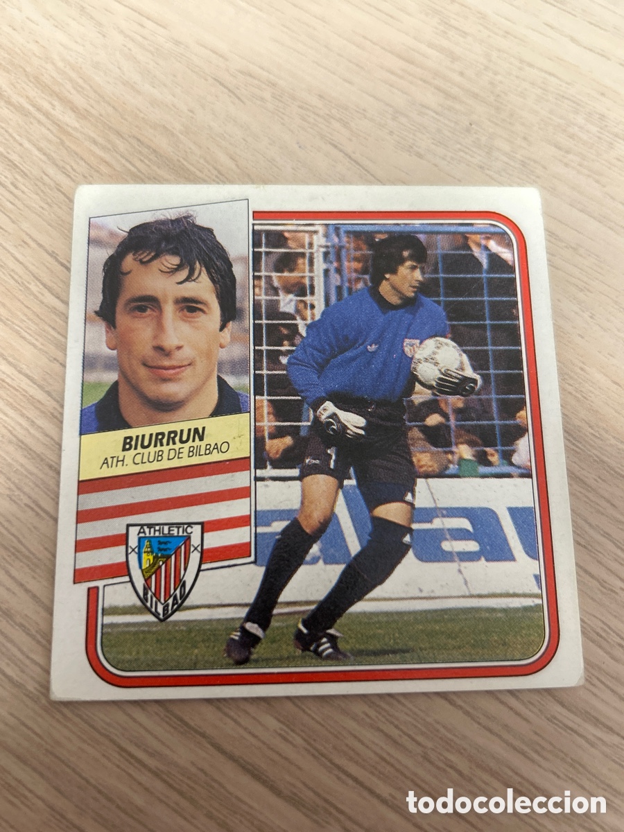 Fu&szlig;ball-Sticker: BIURRUN ATHLETIC BILBAO LIGA ESTE 1989 1990 89 90 SIN PEGAR NUNCA PEGADO