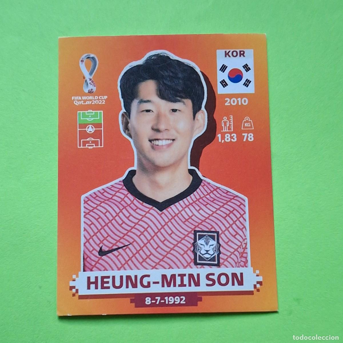 Cromos de F&uacute;tbol: WORLD CUP MUNDIAL QATAR 2022 - VERSION NARANJA SUDAMERICA - KOR 18 COREA KOREA - HEUNG MIN SON