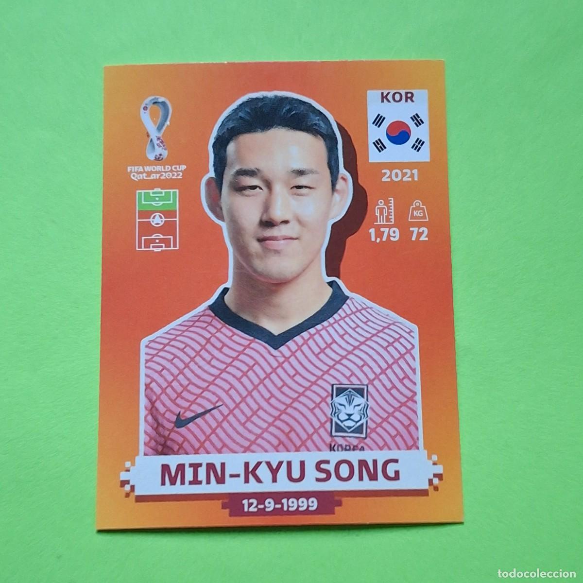 Cromos de F&uacute;tbol: WORLD CUP MUNDIAL QATAR 2022 - VERSION NARANJA SUDAMERICA - KOR 19 COREA KOREA - MIN KYU SONG