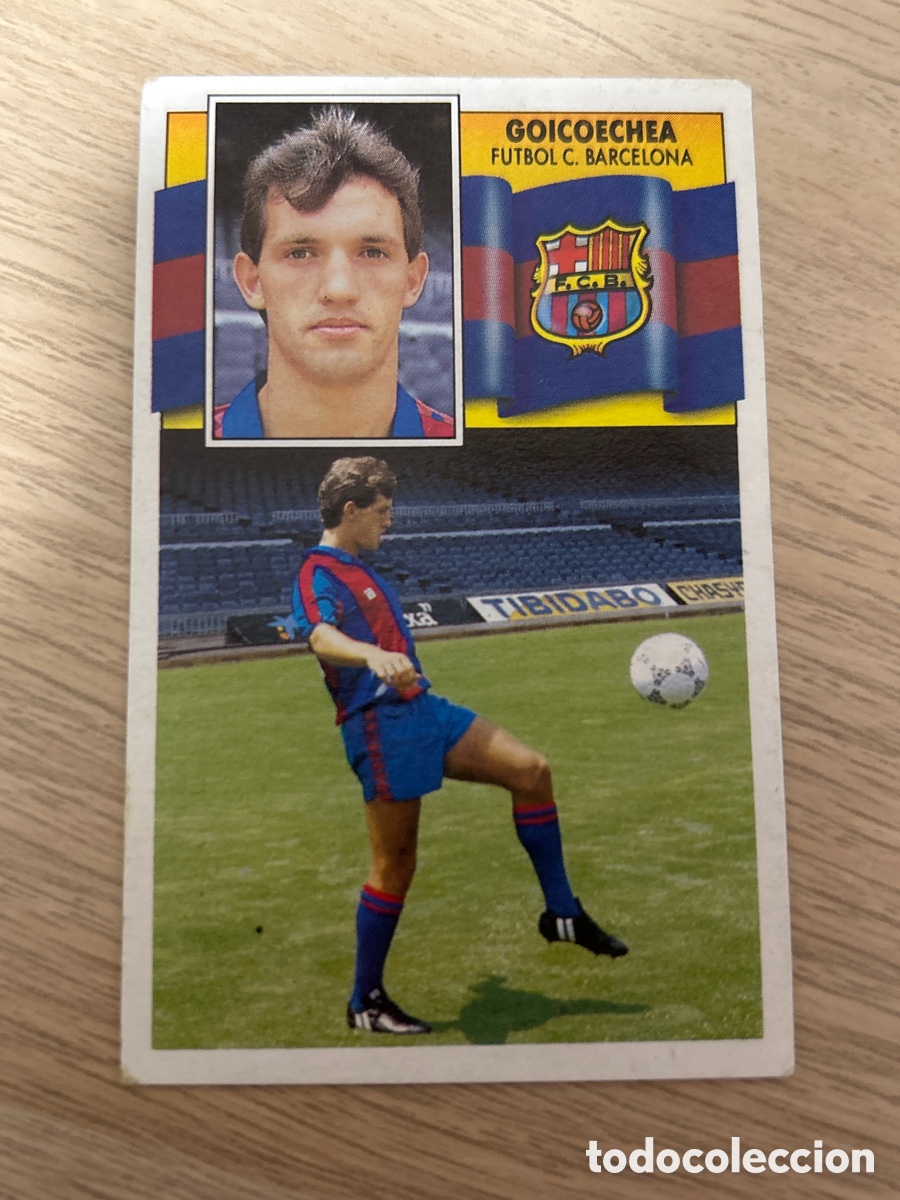 Cromos de F&uacute;tbol: GOICOECHEA BARCELONA LIGA ESTE 1990 1991 90 91 NUNCA PEGADO SIN PEGAR
