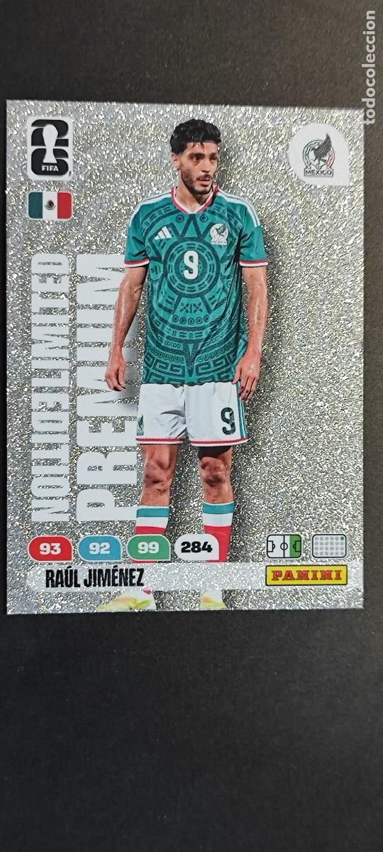 Cromos de F&uacute;tbol: ADRENALYN XL FIFA WORLD CUP 2026 CARD LIMITED EDITION PREMIUM RAUL JIMENEZ MEXICO # PANINI