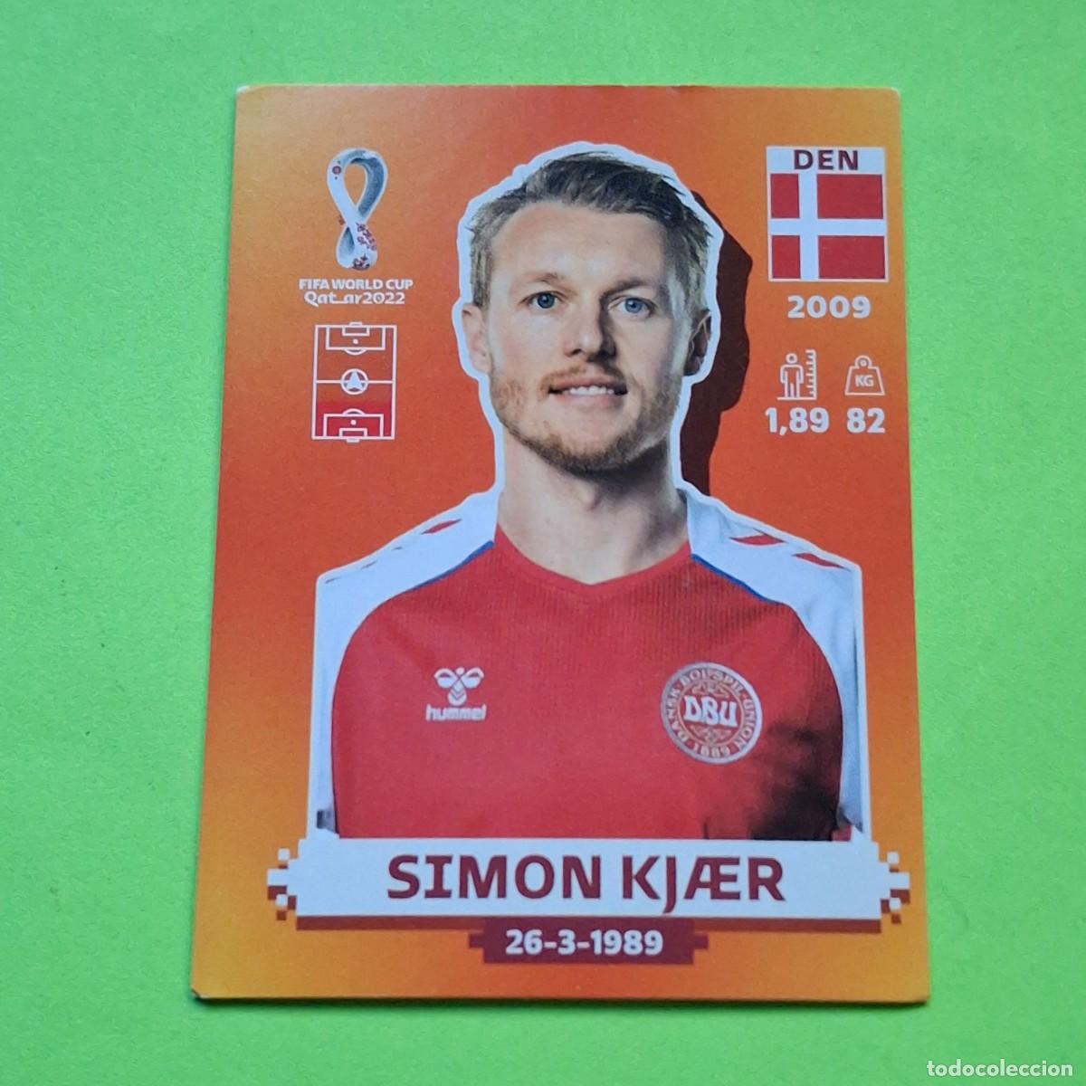 Cromos de F&uacute;tbol: WORLD CUP MUNDIAL QATAR 2022 - VERSION NARANJA SUDAMERICA - DEN 5 DINAMARCA - SIMON KJAER