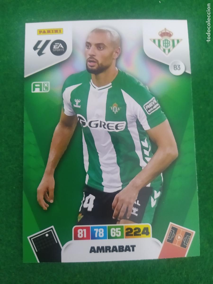 Cromos de F&uacute;tbol: adrenalyn xl 2025 2026 codigo sin activar Real Betis n&ordm; 83 amrabat