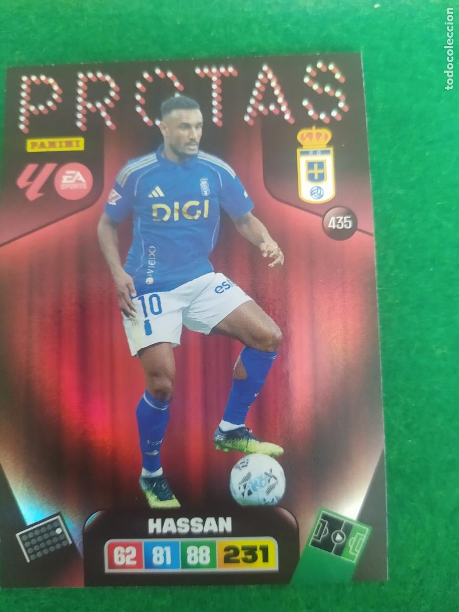 Cromos de F&uacute;tbol: adrenalyn xl 2025 2026 codigo sin activar protas n&ordm; 435 hassan real oviedo