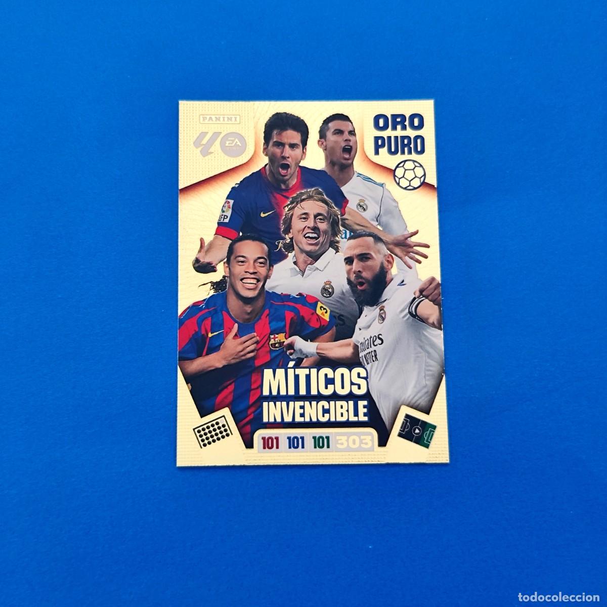 Cromos de F&uacute;tbol: Adrenalyn 2025 2026 / 25 26 M&iacute;ticos Invencible Oro puro Messi Cristiano Ronaldo