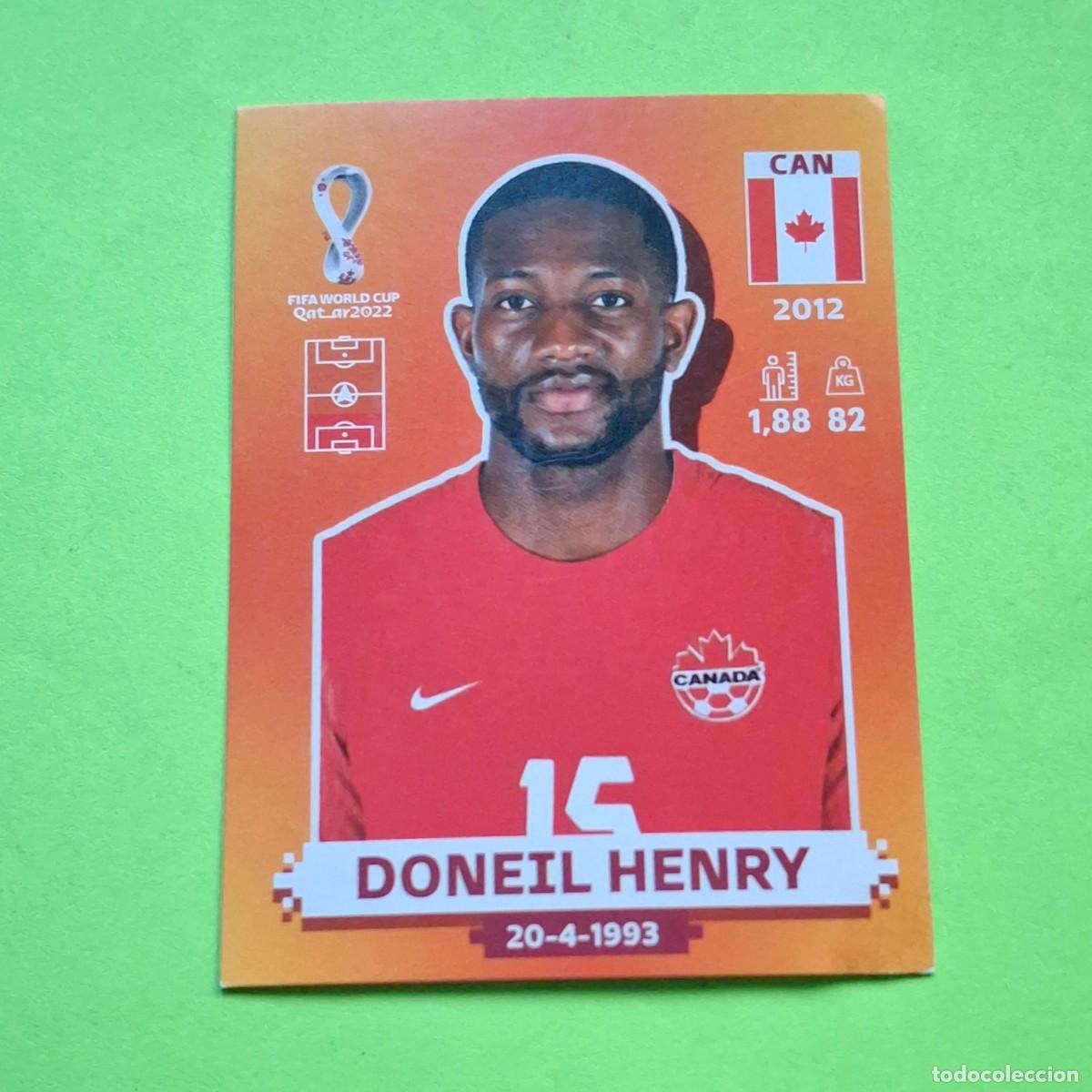 Cromos de F&uacute;tbol: WORLD CUP MUNDIAL QATAR 2022 - VERSION NARANJA SUDAMERICA - CAN 5 CANADA - DONEIL HENRY