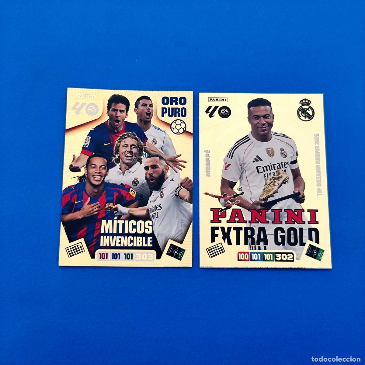 Cromos de F&uacute;tbol: Adrenalyn 2025 2026 / 25 26 Mbapp&eacute; Panini Extra Gold - M&iacute;ticos Invencible Oro puro