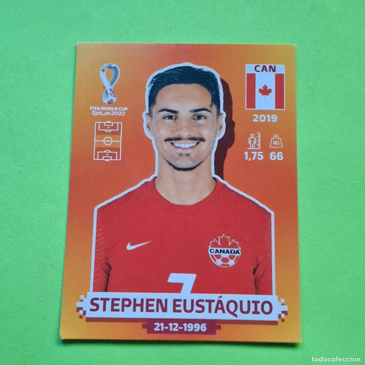Cromos de F&uacute;tbol: WORLD CUP MUNDIAL QATAR 2022 - VERSION NARANJA SUDAMERICA - CAN 12 CANADA - STEPHEN EUSTAQUIO