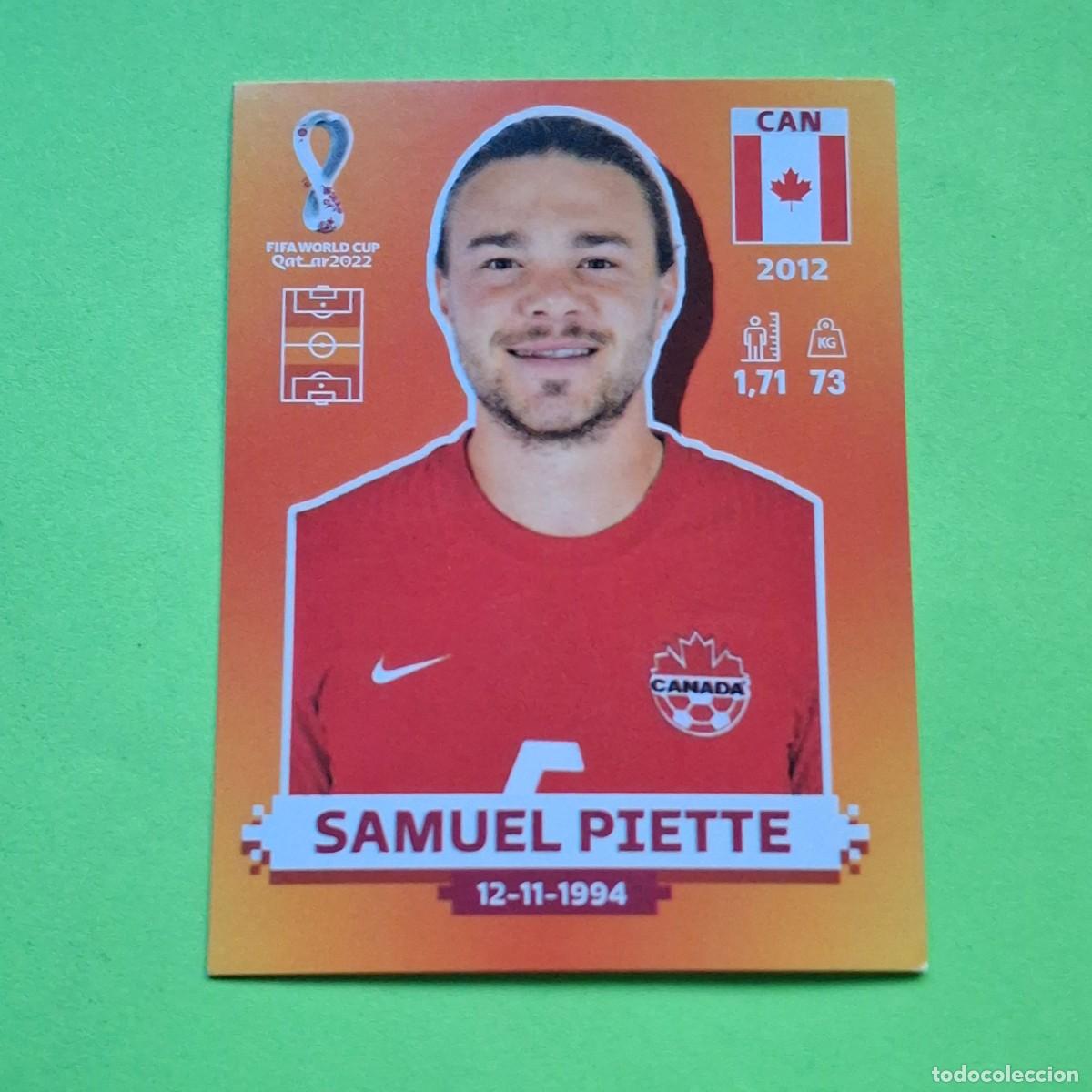 Cromos de F&uacute;tbol: WORLD CUP MUNDIAL QATAR 2022 - VERSION NARANJA SUDAMERICA - CAN 16 CANADA - SAMUEL PIETTE