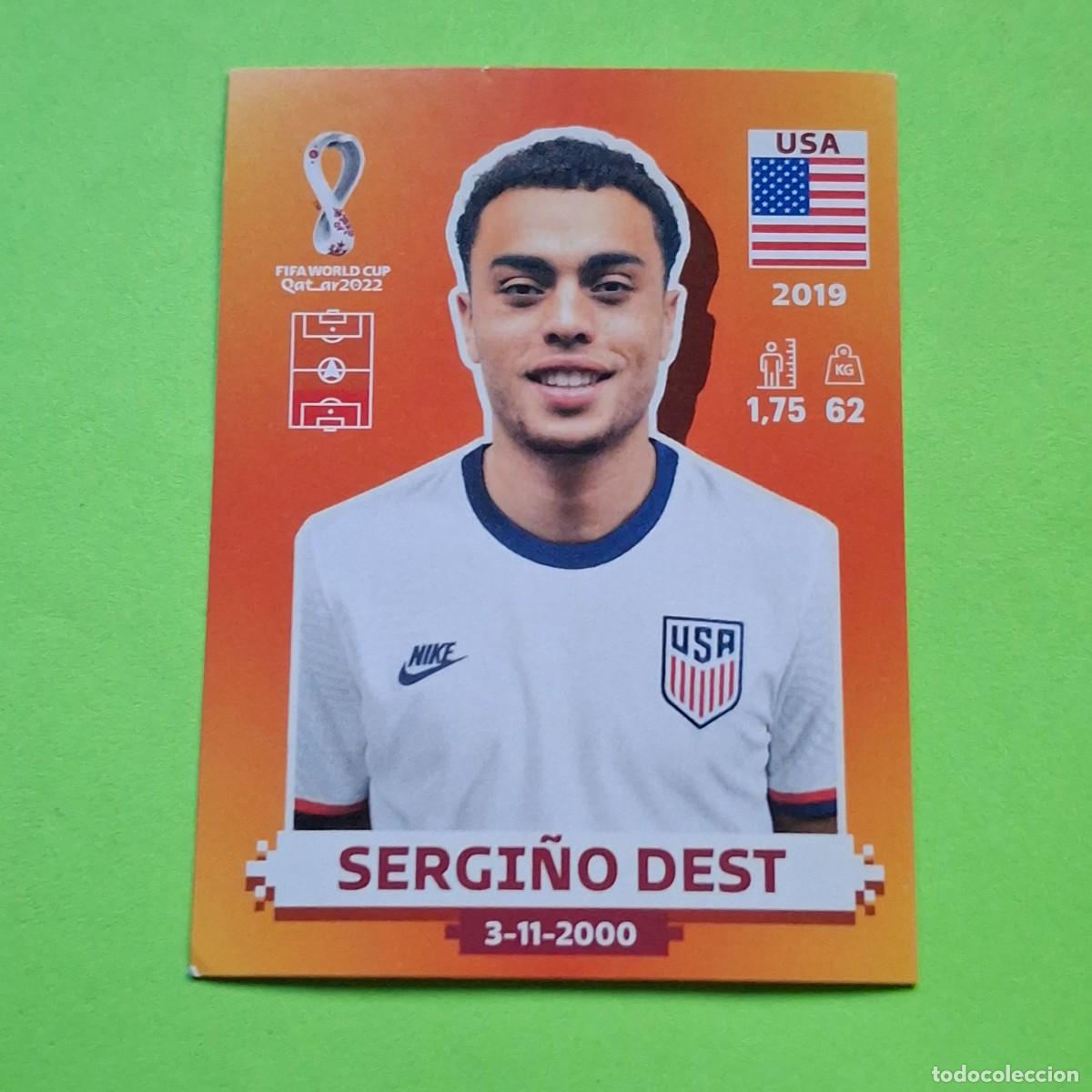 Cromos de F&uacute;tbol: WORLD CUP MUNDIAL QATAR 2022 - VERSION NARANJA SUDAMERICA - USA 4 ESTADOS UNIDOS - SERGI&Ntilde;O DEST