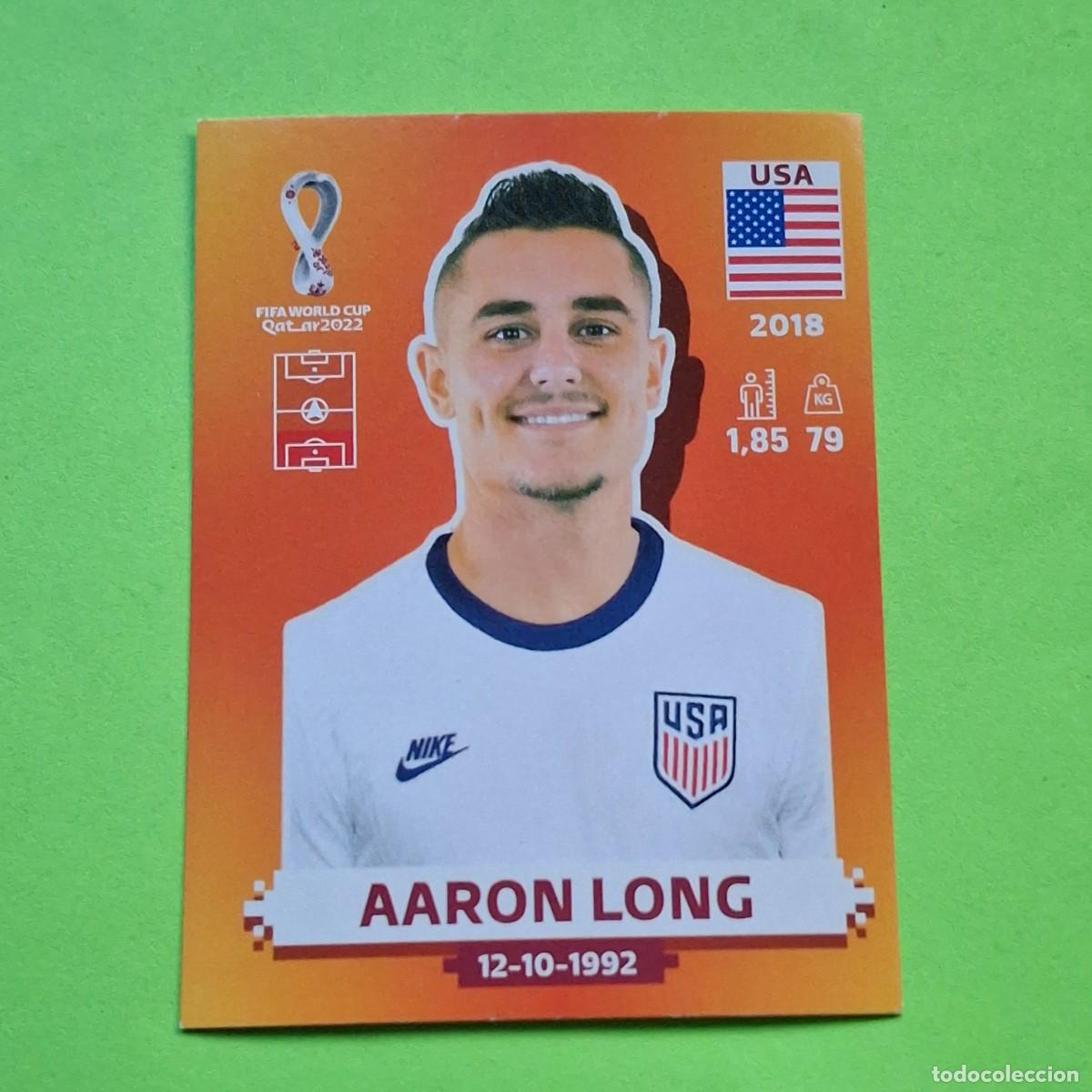 Cromos de F&uacute;tbol: WORLD CUP MUNDIAL QATAR 2022 - VERSION NARANJA SUDAMERICA - USA 5 ESTADOS UNIDOS - AARON LONG