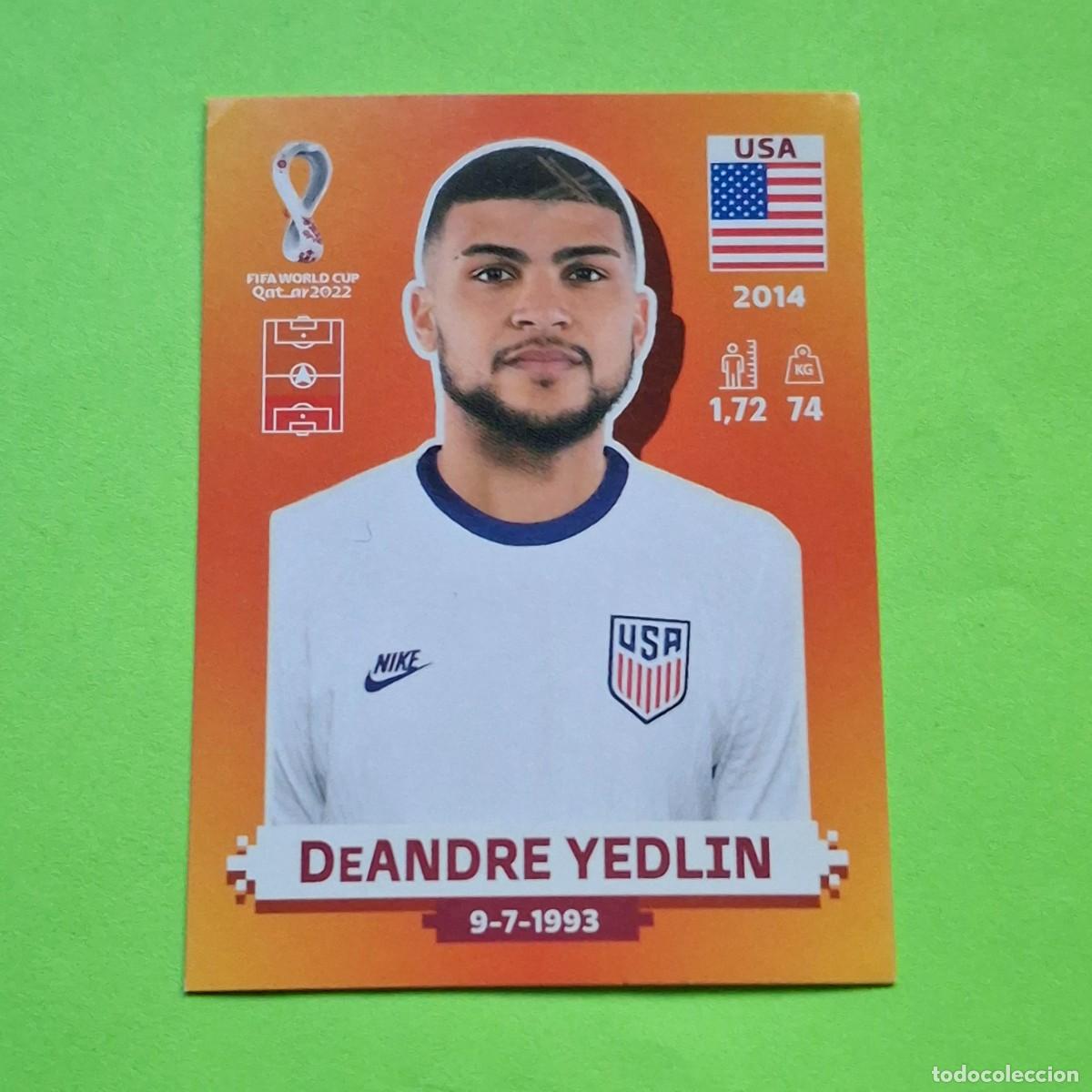 Cromos de F&uacute;tbol: WORLD CUP MUNDIAL QATAR 2022 - VERSION NARANJA SUDAMERICA - USA 8 ESTADOS UNIDOS - DEANDRE YEDLIN