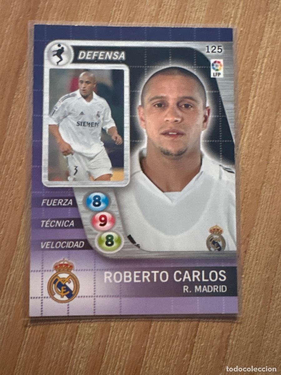 Cromos de F&uacute;tbol: 21. CROMO DERBY TOTAL PANINI REAL MADRID ROBERTO CARLOS N 125 2005-06 05-06