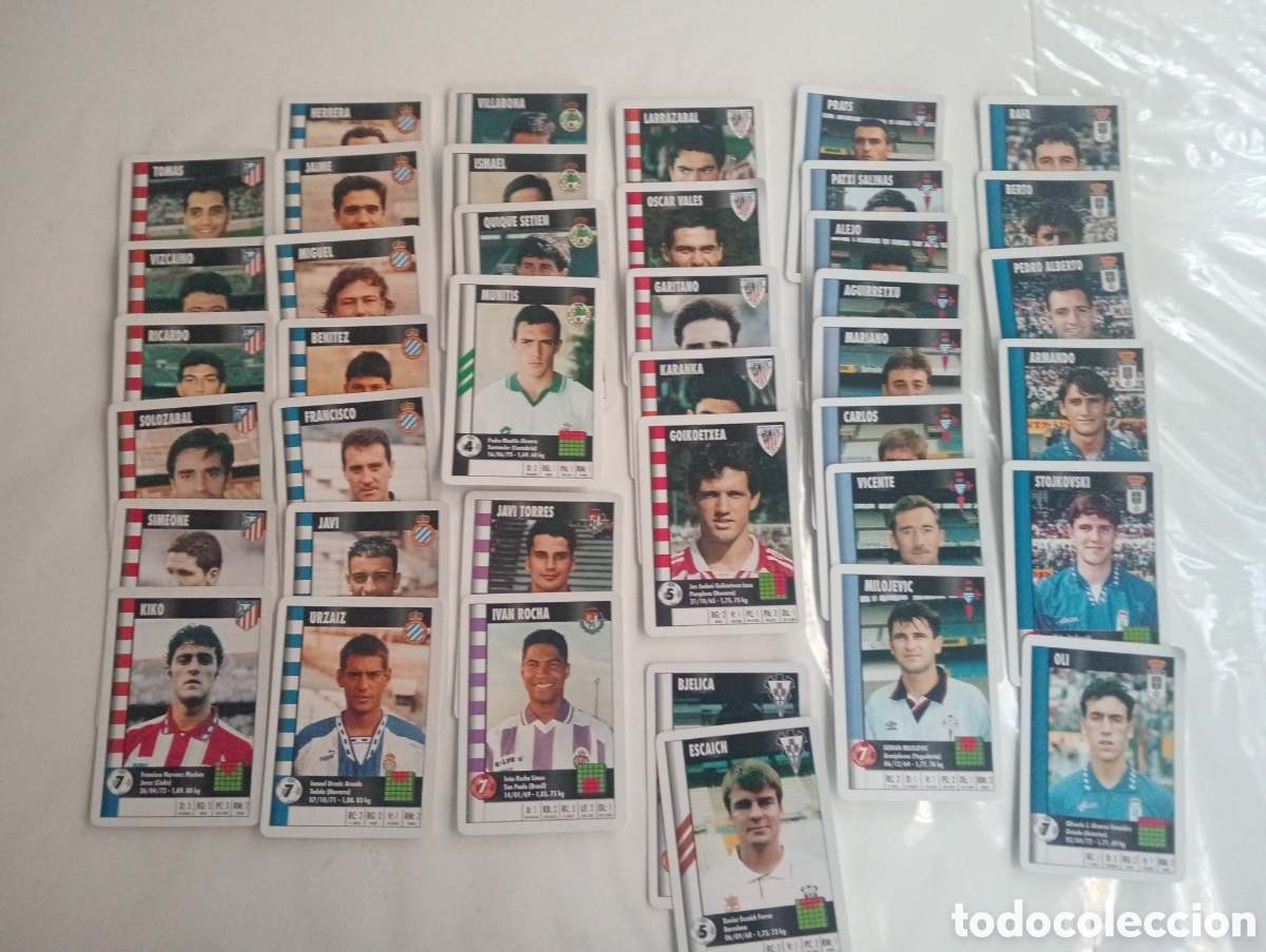 Cromos de F&uacute;tbol: 40 Cartas super gol marca Heraclio fournier juego precio unidad