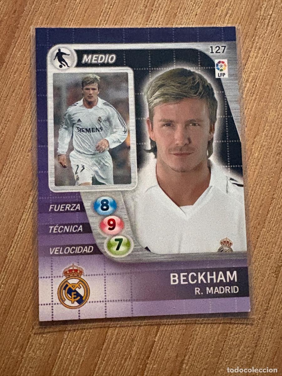 Cromos de F&uacute;tbol: 21. CROMO DERBY TOTAL PANINI REAL MADRID BECKHAM N 127 2005-06 05-06
