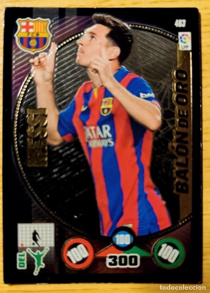 Cromos de F&uacute;tbol: CARD FOOTBALL MESSI 463 BALON DE ORO FC BARCELONA ADRENALYN XL 2014 2015 PANINI 14 15