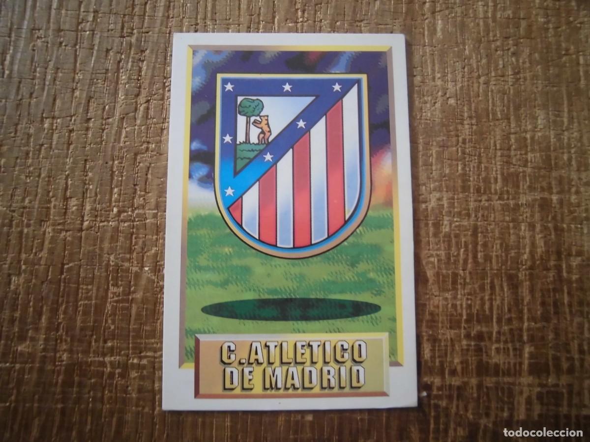 Cromos de F&uacute;tbol: ESCUDO ATL&Eacute;TICO DE MADRID LIGA 93-94 EDICIONES ESTE CROMO CART&Oacute;N RECUPERADO