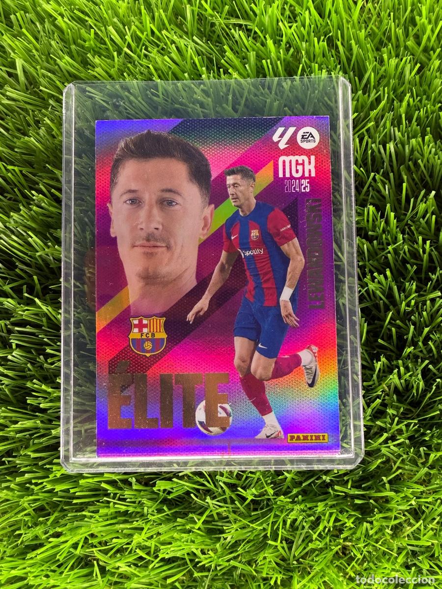 Cromos de F&uacute;tbol: N&ordm; 8 Lewandowski &Eacute;lite FC Barcelona Megacracks 24 25