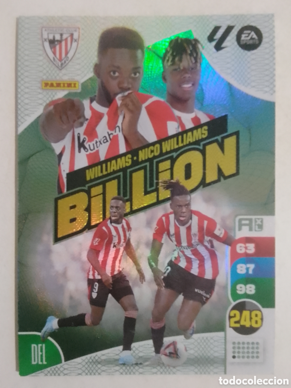 Cromos de F&uacute;tbol: Adrenalyn XL 2024-25 Williams &bull; Nico Williams / Athletic Club. BILLION.