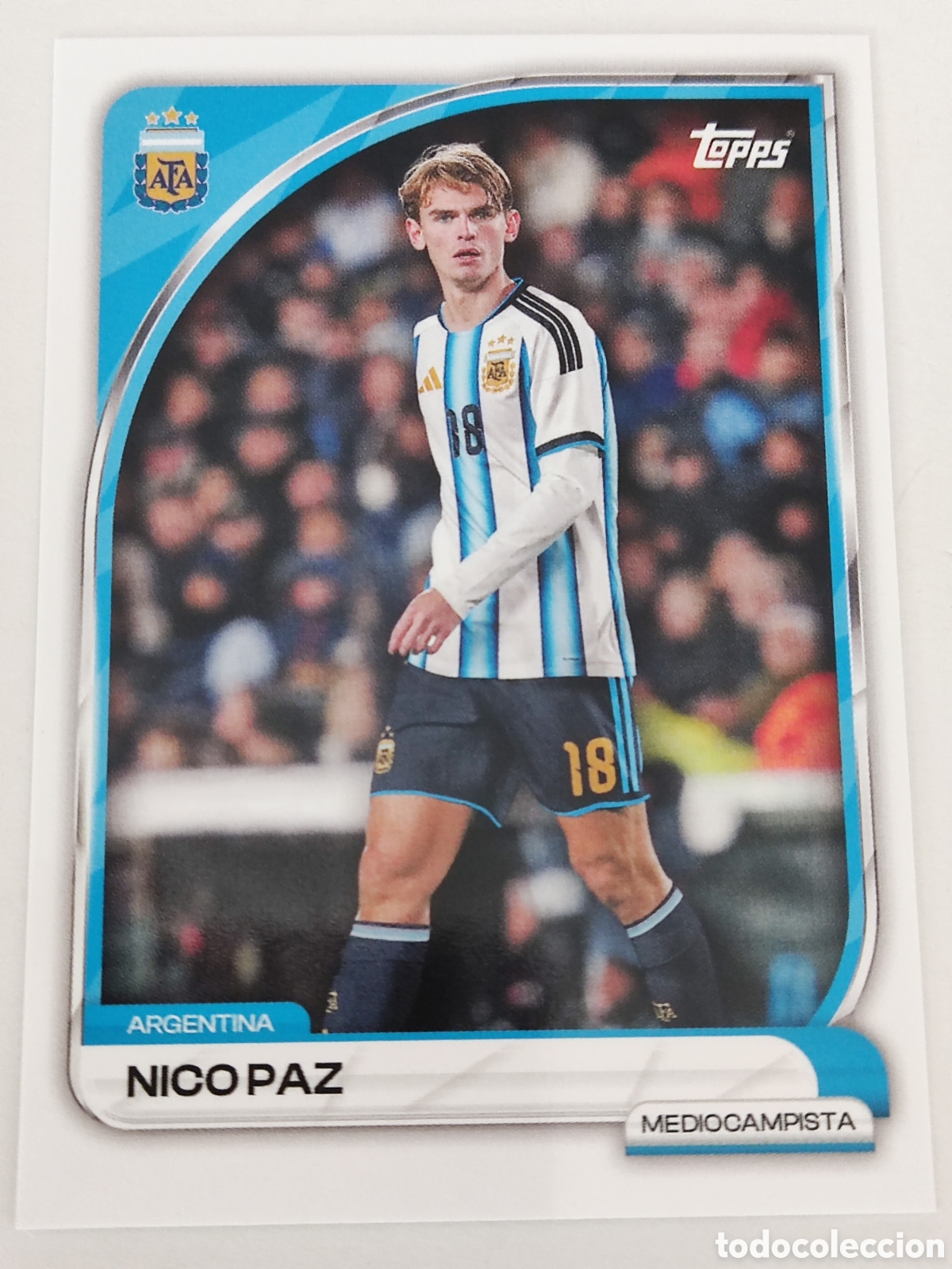 Cromos de F&uacute;tbol: Nico Paz Topps collector tin Argentina