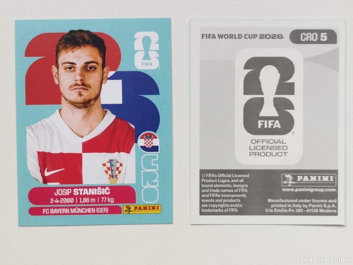 Cromos de F&uacute;tbol: CROMO STICKER WORLD CUP 2026 MUNDIAL 26 PANINI CROACIA CRO5 CRO 5 STANISIC