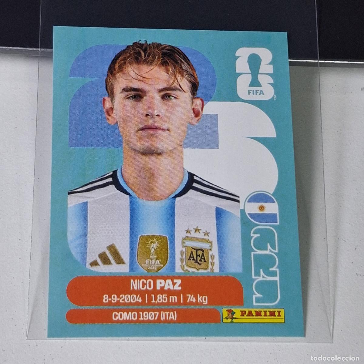 Cromos de F&uacute;tbol: A37 ARG14 NICO PAZ 14 ARGENTINA ARG MUNDIAL FIFA WORLD CUP 2026 STICKER PANINI