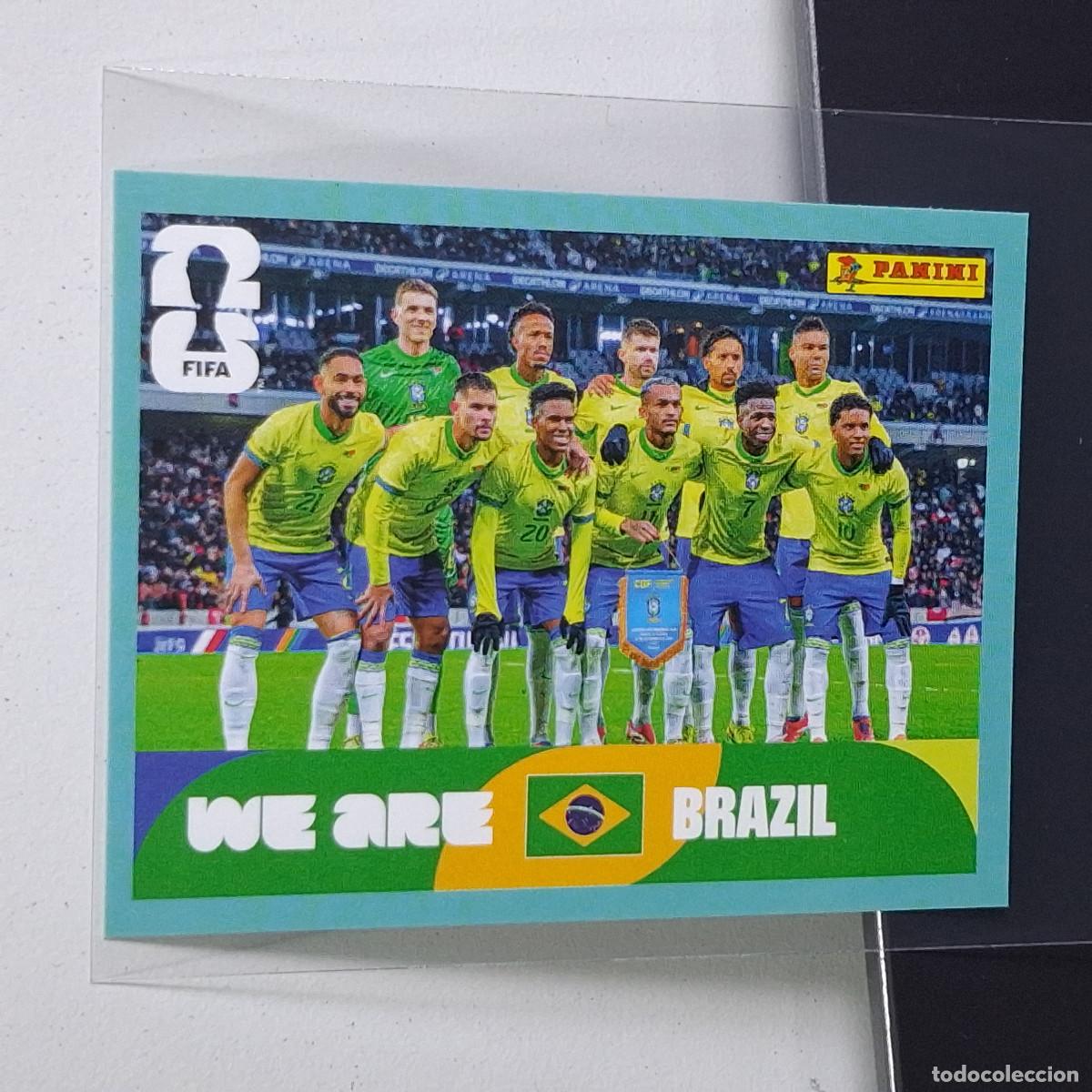 Cromos de F&uacute;tbol: A37 BRA13 TEAM PHOTO EQUIPO 13 BRAZIL BRASIL BRA MUNDIAL FIFA WORLD CUP 2026 STICKER PANINI