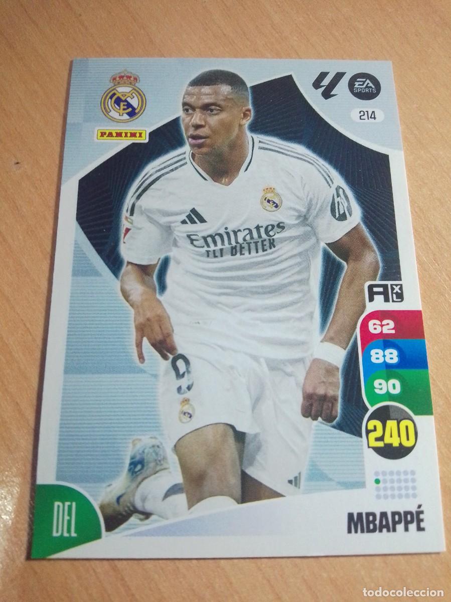 Cromos de F&uacute;tbol: 214 MBAPPE DEL REAL MADRID 2024 2025 ADRENALYN XL 24 25 PANINI