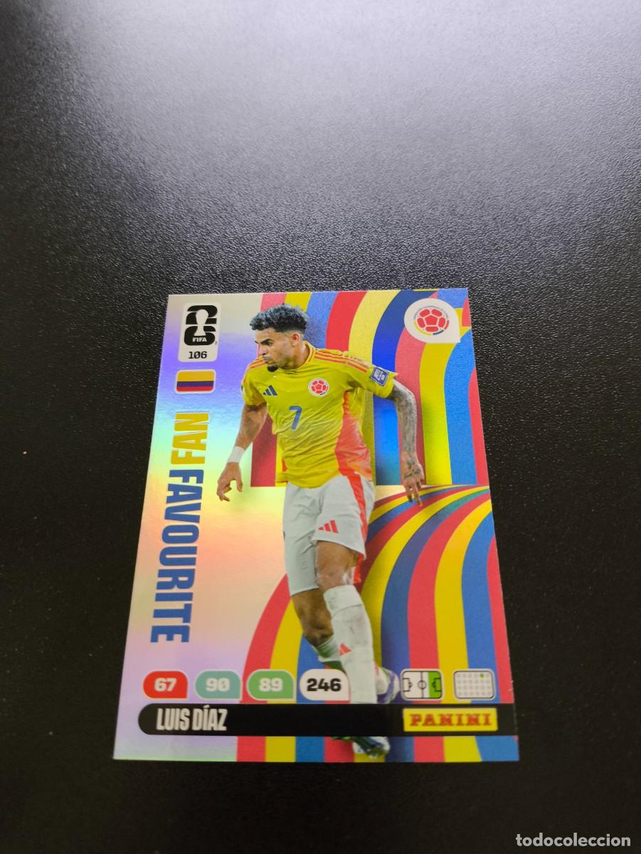 Cromos de F&uacute;tbol: 106 LUIS DIAZ FAN FAVOURITE COLOMBIA ADRENALYN MUNDIAL FIFA WORLD CUP 2026 PANINI NO LIGA