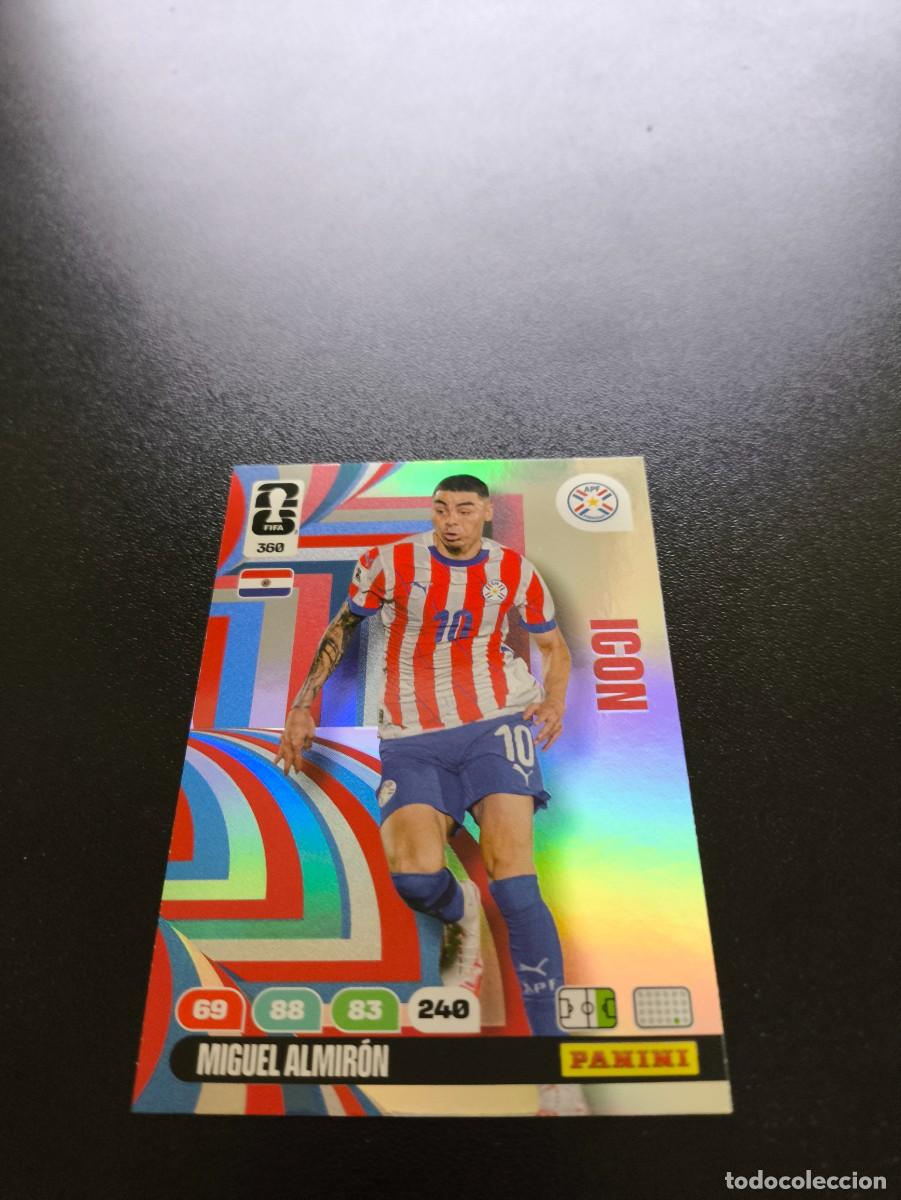 Cromos de F&uacute;tbol: 360 Miguel Almir&oacute;n icon paraguay ADRENALYN MUNDIAL FIFA WORLD CUP 2026 PANINI NO LIGA