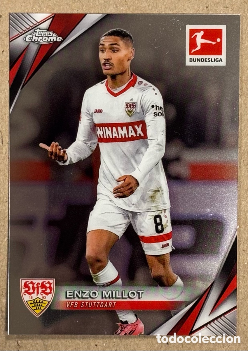 Cromos de F&uacute;tbol: ENZO MILLOT (VFB STUTTGART). CARTA BUNDESLIGA TOPPS CHROME 2025. #92,