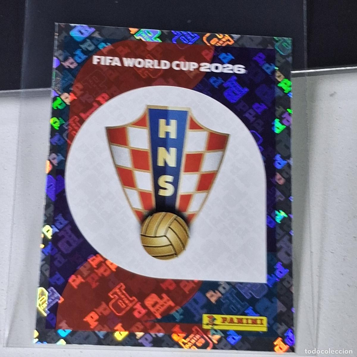 Cromos de F&uacute;tbol: A37 CRO1 EMBLEM ESCUDO LOGO BADGE 1 CROACIA CRO MUNDIAL FIFA WORLD CUP 2026 STICKER PANINI