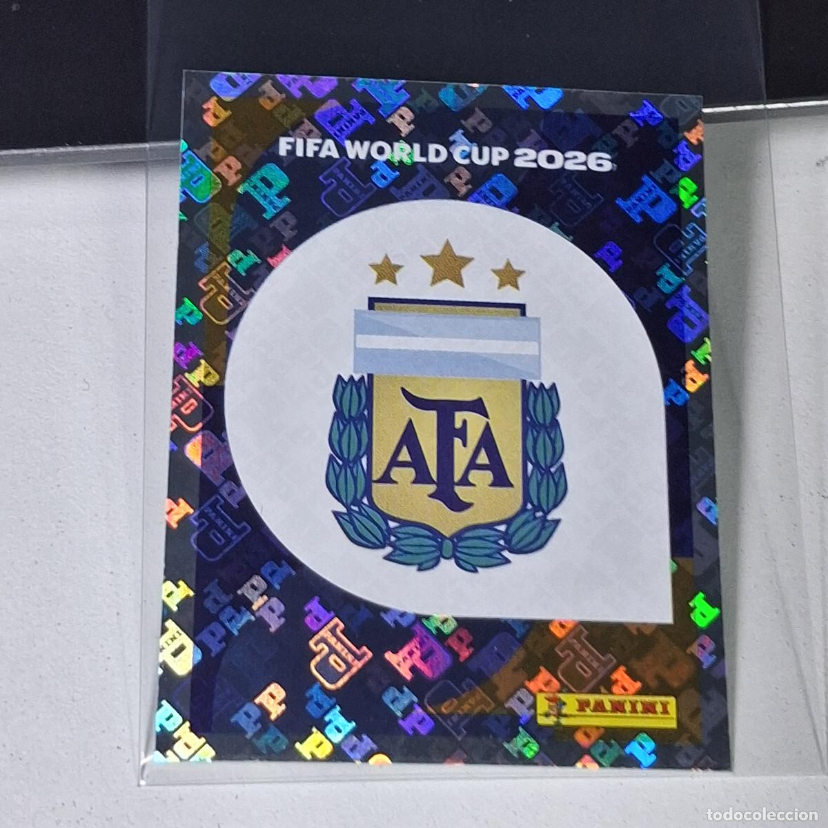 Cromos de F&uacute;tbol: A37 ARG1 EMBLEM ESCUDO 1 ARGENTINA ARG MUNDIAL FIFA WORLD CUP 2026 STICKER PANINI