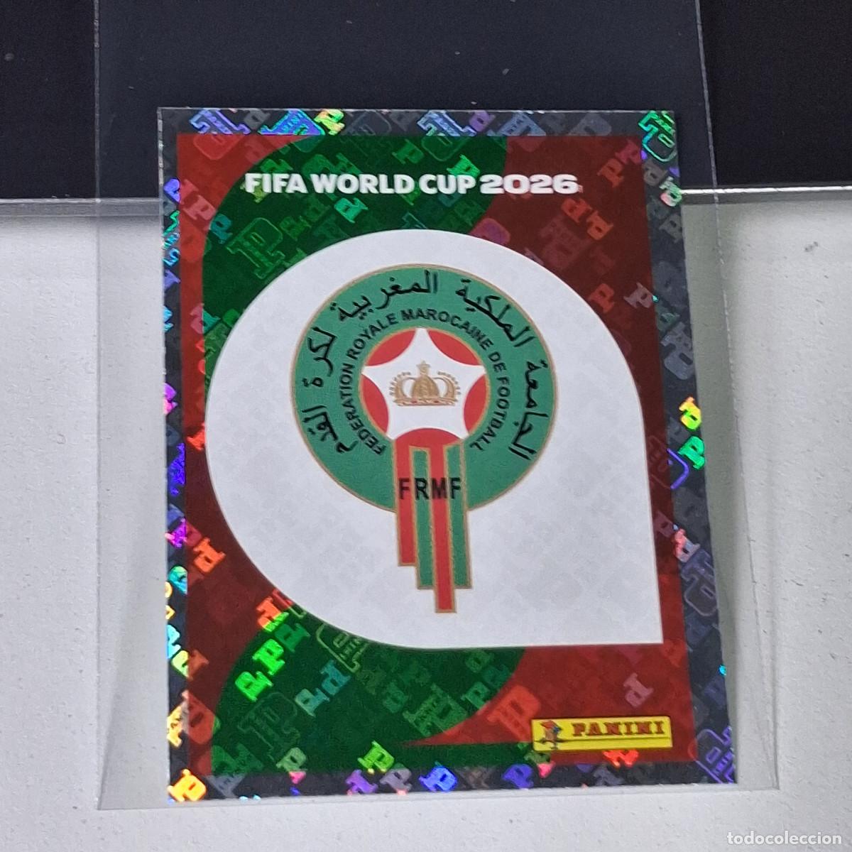 Cromos de F&uacute;tbol: A37 MAR1 MAR 1 ESCUDO MARRUECOS MOROCCO MUNDIAL FIFA WORLD CUP 2026 STICKER PANINI