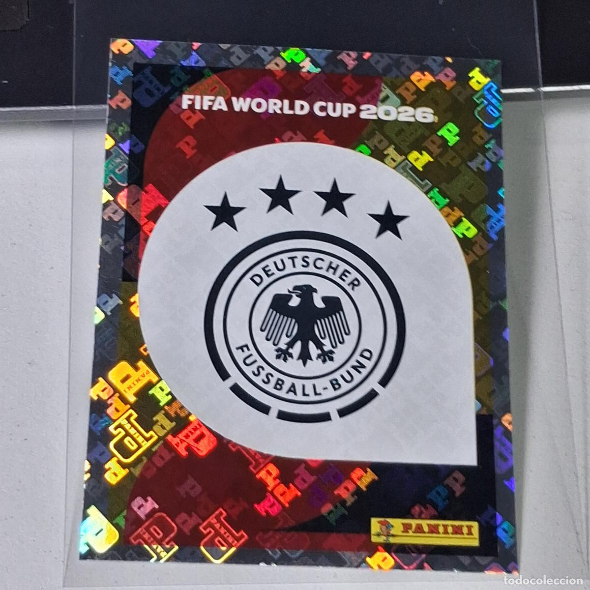 Cromos de F&uacute;tbol: A37 GER1 EMBLEM ESCUDO 1 ALEMANIA GER GERMANY MUNDIAL FIFA WORLD CUP 2026 STICKER PANINI