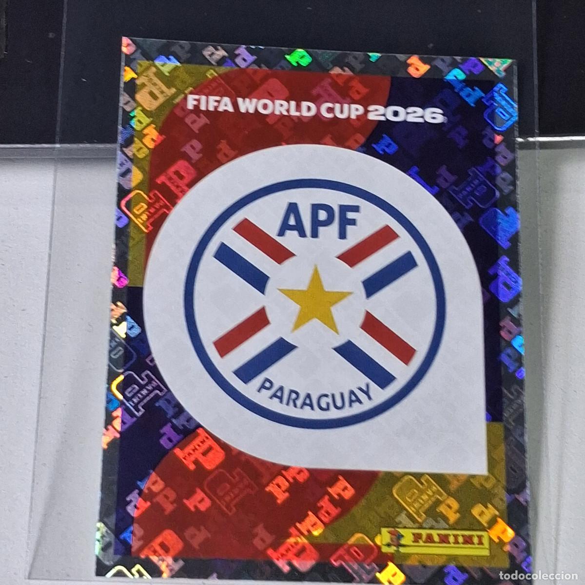Cromos de F&uacute;tbol: A37 PAR1 EMBLEM ESCUDO 1 PARAGUAY PAR MUNDIAL FIFA WORLD CUP 2026 STICKER PANINI